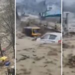 Heavy Rains Cause Destruction in Himachal’s Kullu, Vehicles Swept Away in Bhootnath Drain