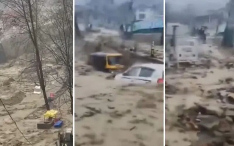 Heavy Rains Cause Destruction in Himachal’s Kullu, Vehicles Swept Away in Bhootnath Drain