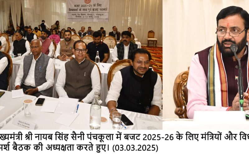Haryana CM Nayab Singh Saini Chairs Pre-Budget Consultation Meeting