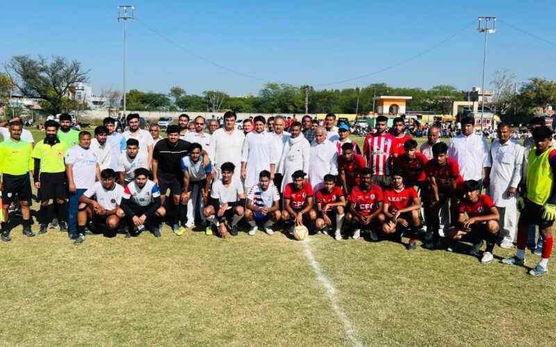 MP Deepender Hooda Encourages Players at Shahidi Football Tournament