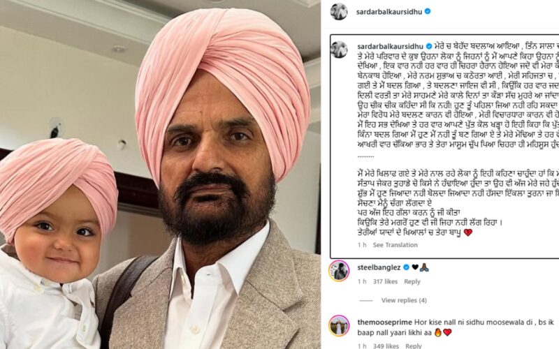 “My Pain Changed Me”: Sidhu Moosewala’s Father Balkaur Singh Pens Emotional Tribute Remembering His Son
