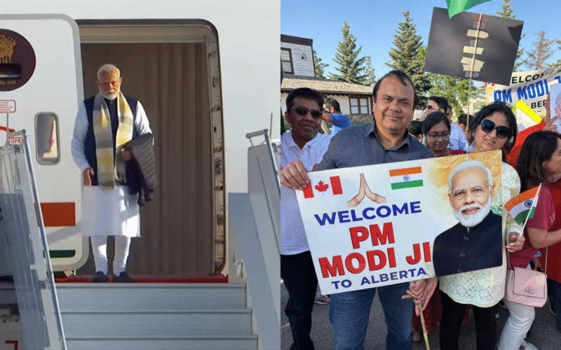 PM Narendra Modi Arrived in Calgary to Attend G7 Summit; Receives Warm Welcome from Indian Community