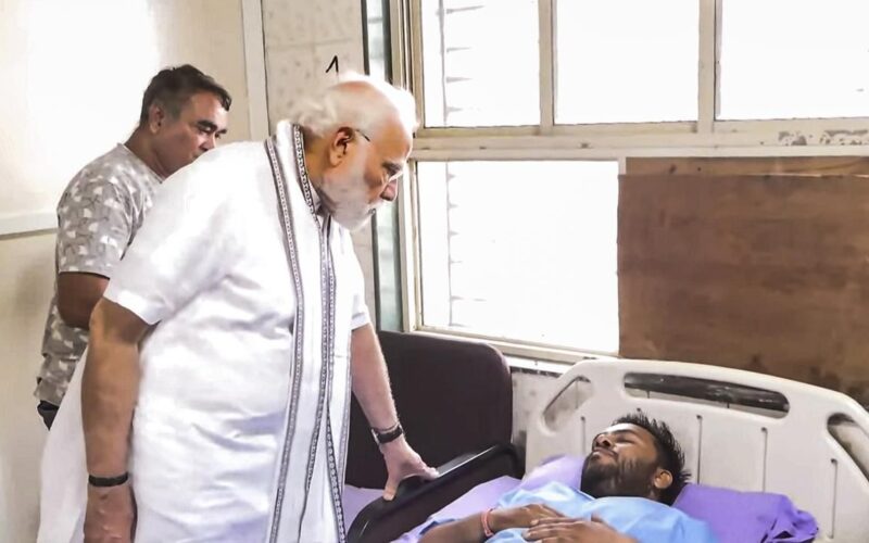 PM Modi Visits Ahmedabad Plane Crash Site, Meets Injured Victims at Civil Hospital