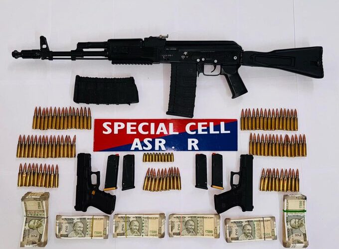 Amritsar Rural Police Bust Major ISI-Backed Smuggling Network; Weapons, Drug Money Seized