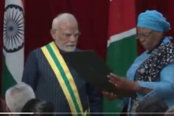 PM Modi Receives Namibia’s Highest Civilian Honour During Five-Nation Tour