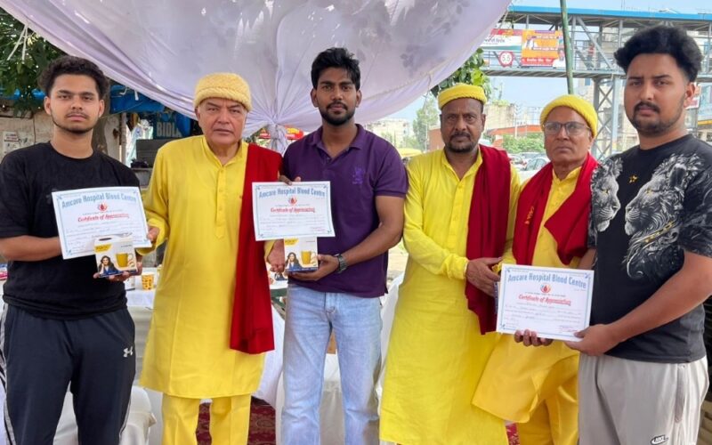 43 Units of Blood Donated at Zirakpur Camp Organized by Vishvas Foundation and Red Cross