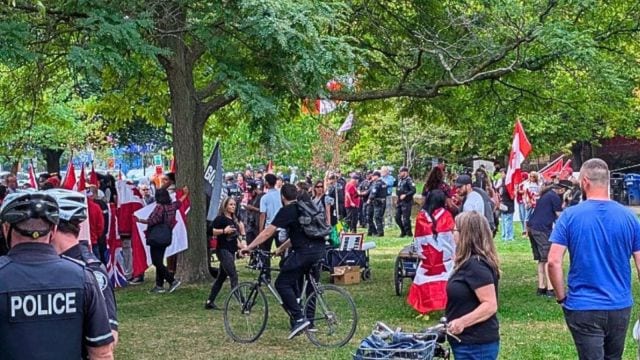 Clashes Break Out at Anti-Immigration Rally in Toronto’s Christie Pits Park