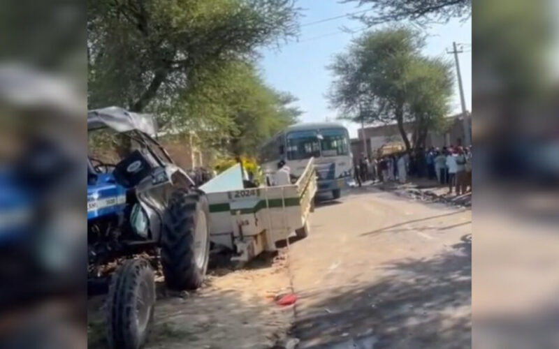 Tractor-Trolley Collides with Haryana Roadways Bus, Two Dead and Seven Injured