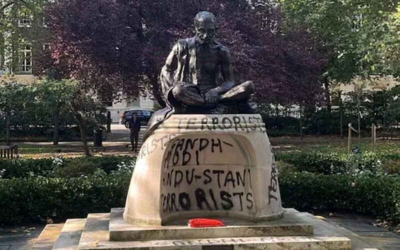 Gandhi Statue in London Defaced Ahead of Birth Anniversary, India Decries Act of Vandalism