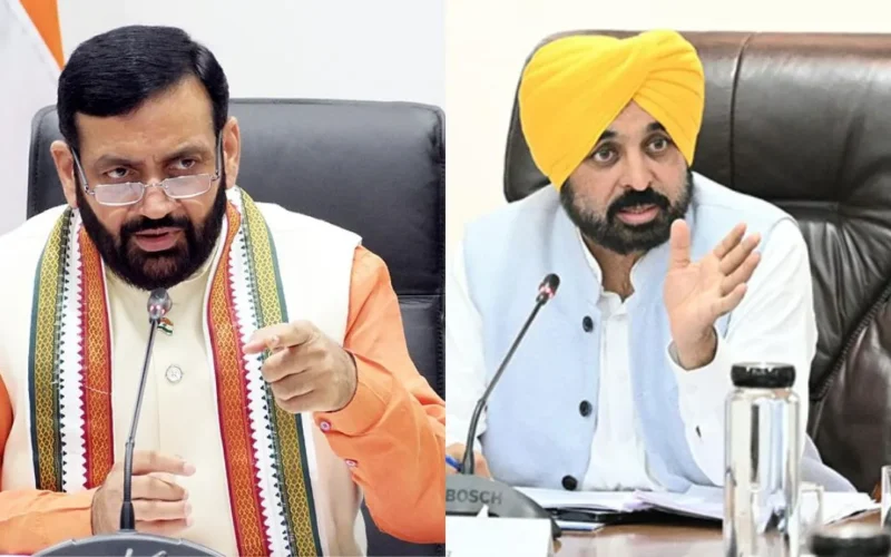 Haryana CM Nayab Singh Saini Visits Hospital to Wish Punjab CM Bhagwant Mann a Speedy Recovery
