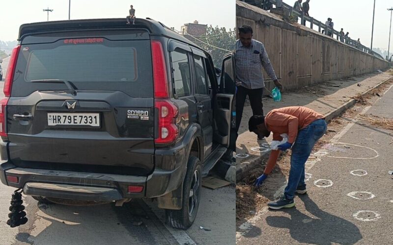 Father-Son Duo Shot Dead in Broad Daylight on Kharkhoda Bypass; Attackers Flee After Car Crash