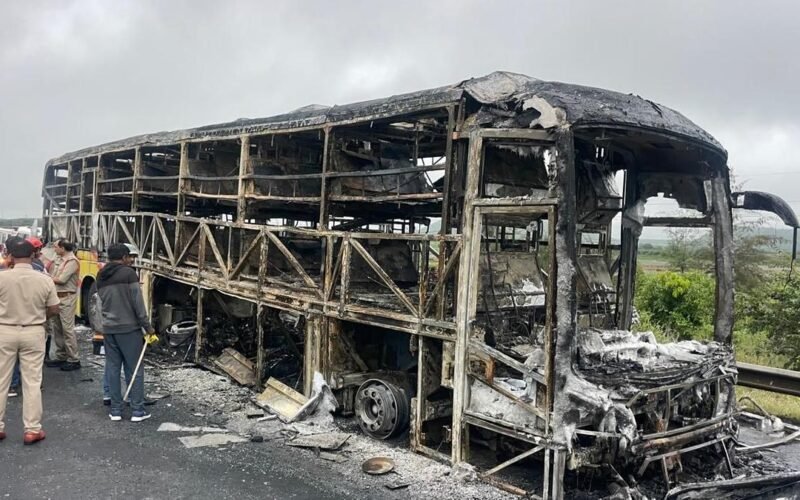 Kurnool Bus Inferno Claims 20 Lives, Rescue Teams Continue Search for Victims