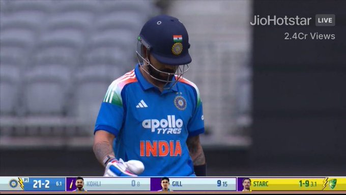 India’s Top Order Collapses Before Rain Disrupts First ODI in Perth