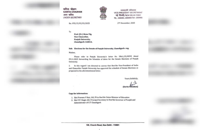 Panjab University senate election: Vice-Chancellor approves poll schedule days after massive protest