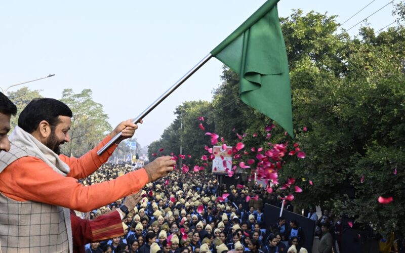 Chief Minister Nayab Singh Saini Flags Off ‘Atal Jan Seva Run’ in Panchkula