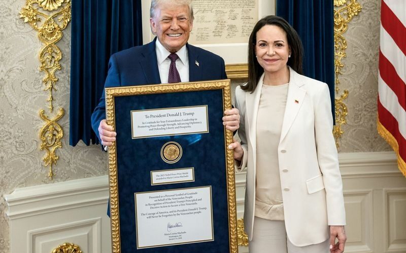 Machado Says She Handed Nobel Peace Prize Medal to Trump in Symbolic White House Encounter