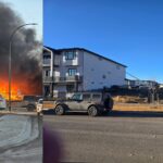 Massive Fire Breaks Out at Construction Site in Conrich, East of Calgary
