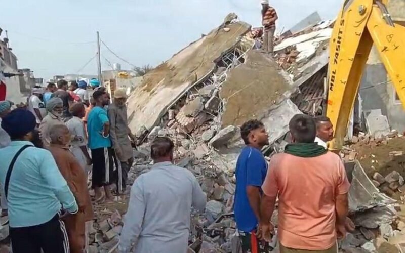 Barnala house collapse: Three workers killed, one feared trapped as house collapses during repair work at Pharwahi village