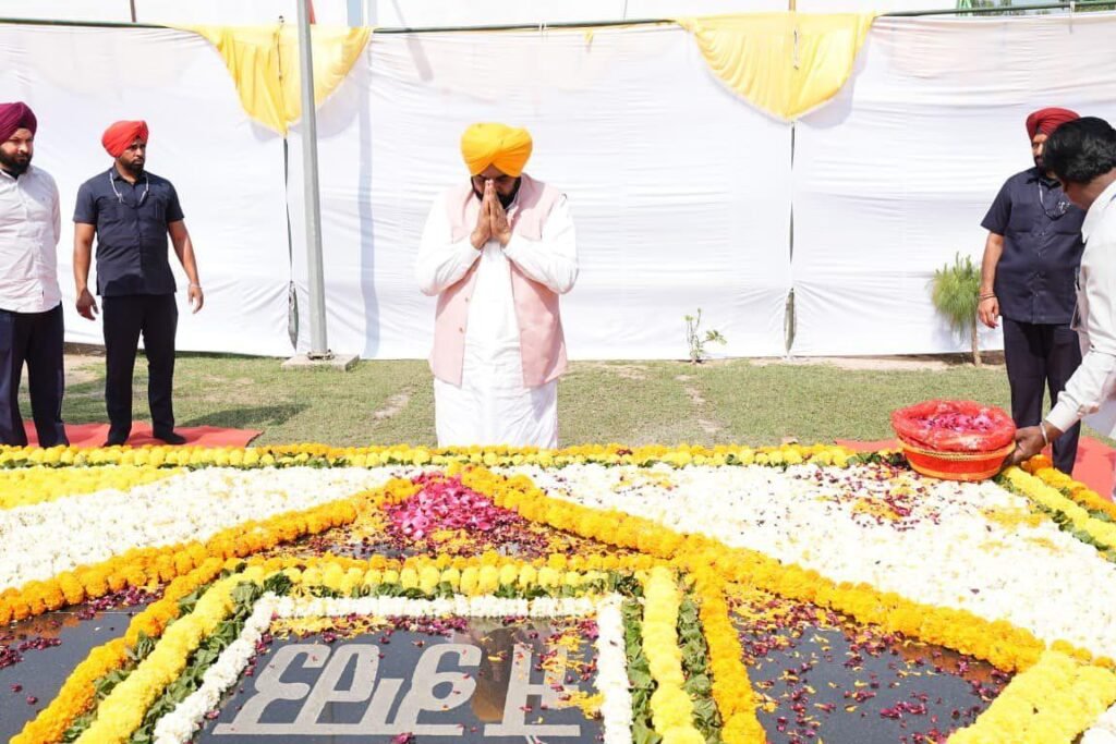 CM Bhagwant Mann Slams Previous Governments for Neglecting Martyrs; Lays Foundation for Rs 25 Crore Memorial
