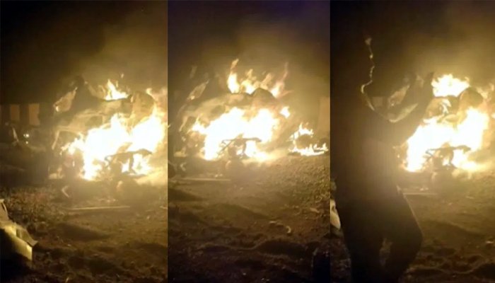 10 killed as truck collision sparks blaze in two cars in UP’s Mirzapur