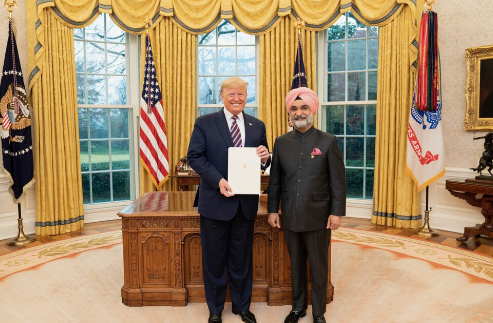 Donald Trump Praises Taranjit Sandhu’s Elevation as Delhi Lt Governor, Highlights Diplomatic Legacy