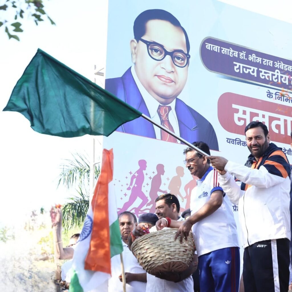 CM Nayab Saini flags off ‘Samta Marathon’ in Panchkula to mark Ambedkar Jayanti