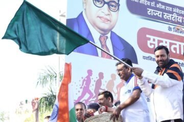 CM Nayab Saini flags off ‘Samta Marathon’ in Panchkula to mark Ambedkar Jayanti