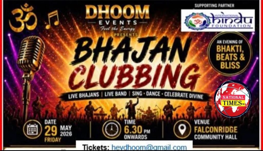 Dhoom Events Presents “BHAJAN CLUBBING” in Calgary on 29 May, Supported by IHF
