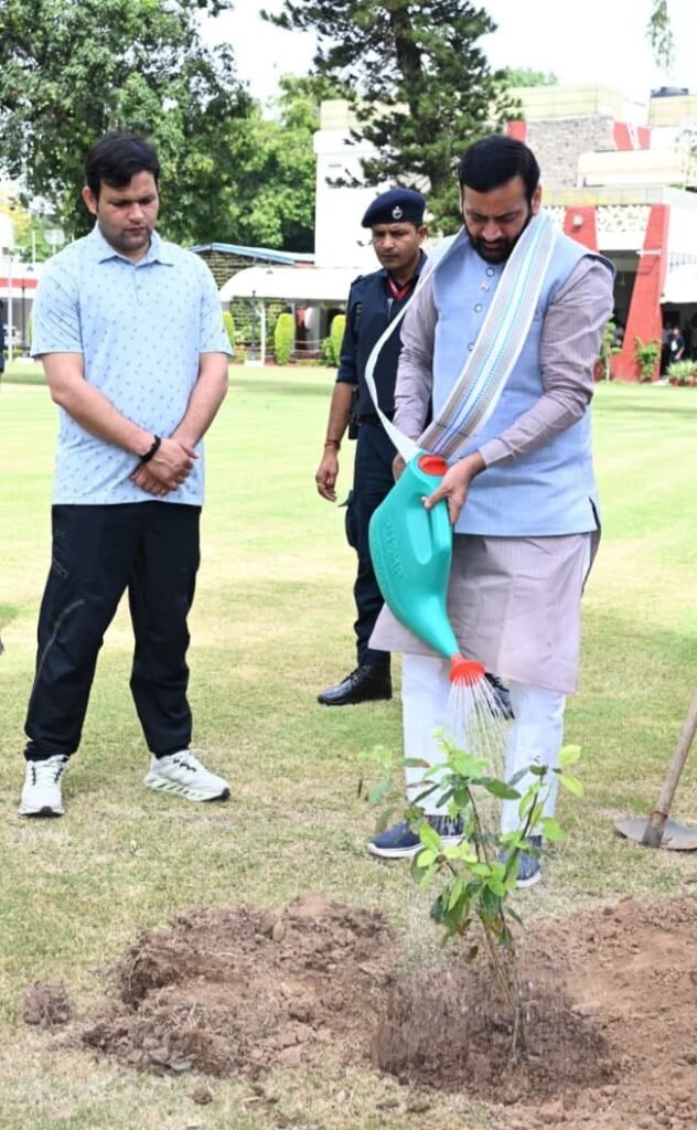 Haryana Chief Minister Nayab Singh Saini Launches Tree Plantation Drive at Sant Kabir Kutir to Promote Environment Conservation