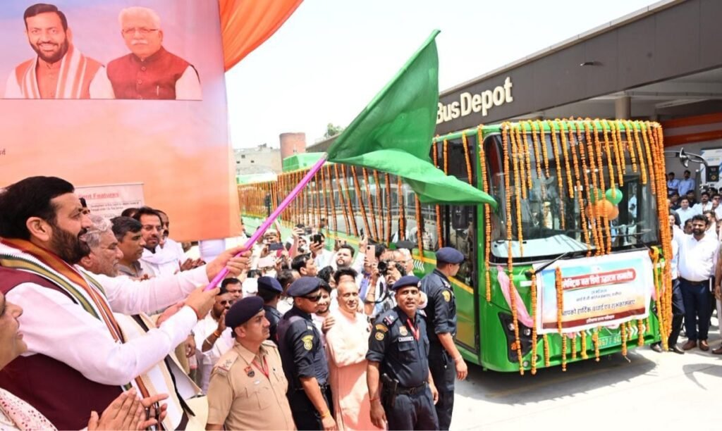 CM Saini Launches Green Transport Revolution with 80 New Electric Buses in Panipat