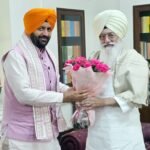 Haryana Chief Minister Nayab Singh Saini Holds Courtesy Meeting with Dera Radha Swami Beas Chief Baba Gurinder Singh Dhillon