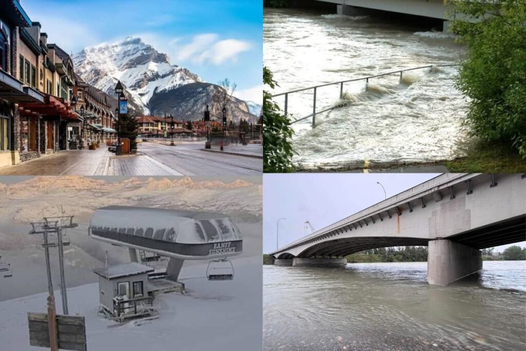 Heavy Rain, Flood Alerts and Summer Snow Grip Calgary and Banff as Unpredictable Weather Returns to Alberta