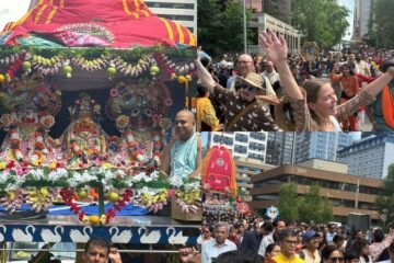 Thousands Gather as Rath Yatra Commences in Calgary with Message of Unity and Devotion