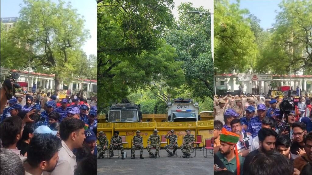 CJP Protest Begins at Jantar Mantar Amid Tight Security Across Delhi