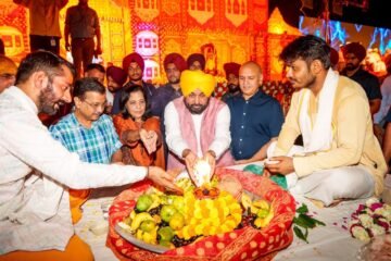 Spiritual Grandeur: Arvind Kejriwal and CM Bhagwant Mann Announce Luv-Kush Temple, Free ‘Hamare Ram’ Staging, and Major Pilgrim Routes in Amritsar
