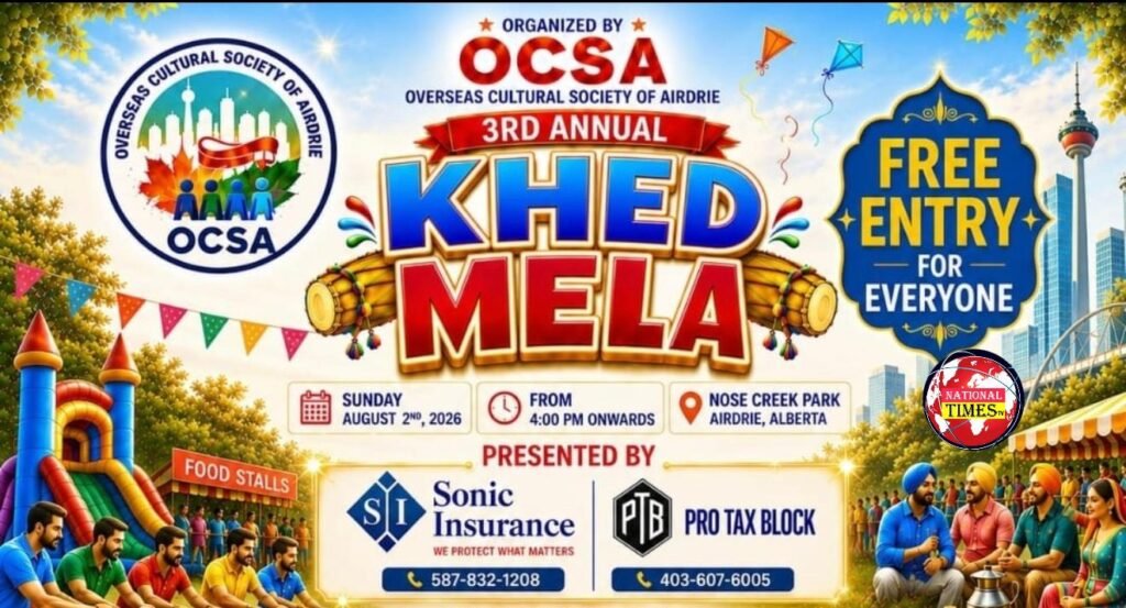 OCSA’s 3rd Annual Khed Mela Set to Bring Punjabi Culture, Community Spirit to Airdrie on August 2