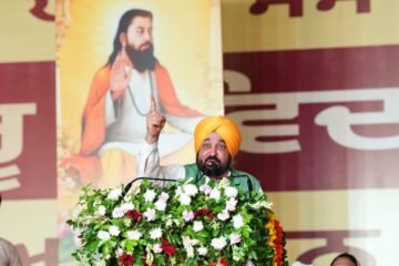 Punjab Chief Minister Bhagwant Singh Mann Lays Foundation Stone for Sri Guru Ravidass Ji Bani Adhyayan Centre in Jalandhar