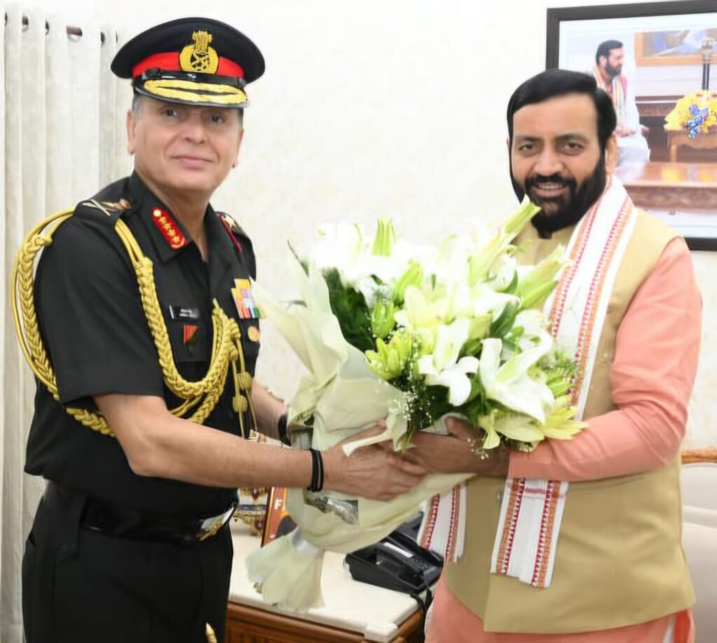Indian Army Chief General Dheeraj Seth Meets Haryana Chief Minister Nayab Singh Saini to Discuss Civil-Military Coordination and Veteran Welfare