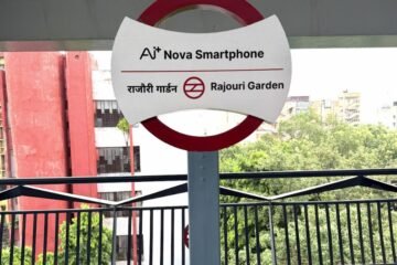 Ai+ Smartphone Takes Over Rajouri Garden Metro Station in Landmark Delhi Metro Association