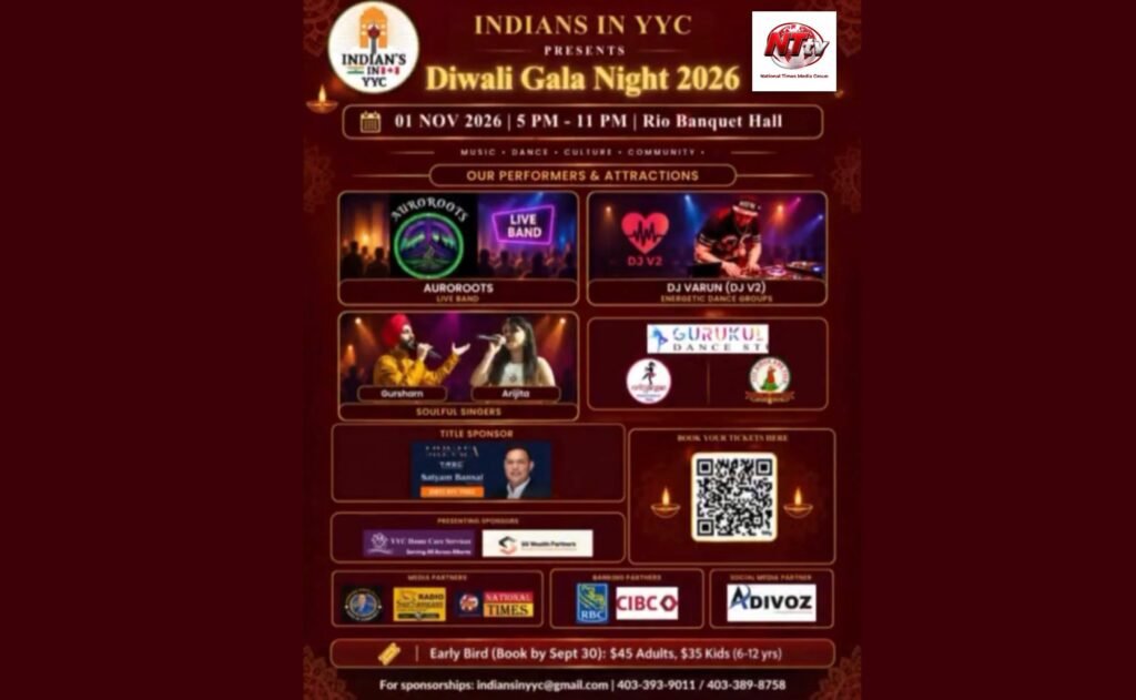 Diwali Gala Night 2026 to Light Up Calgary with Music, Dance and Culture
