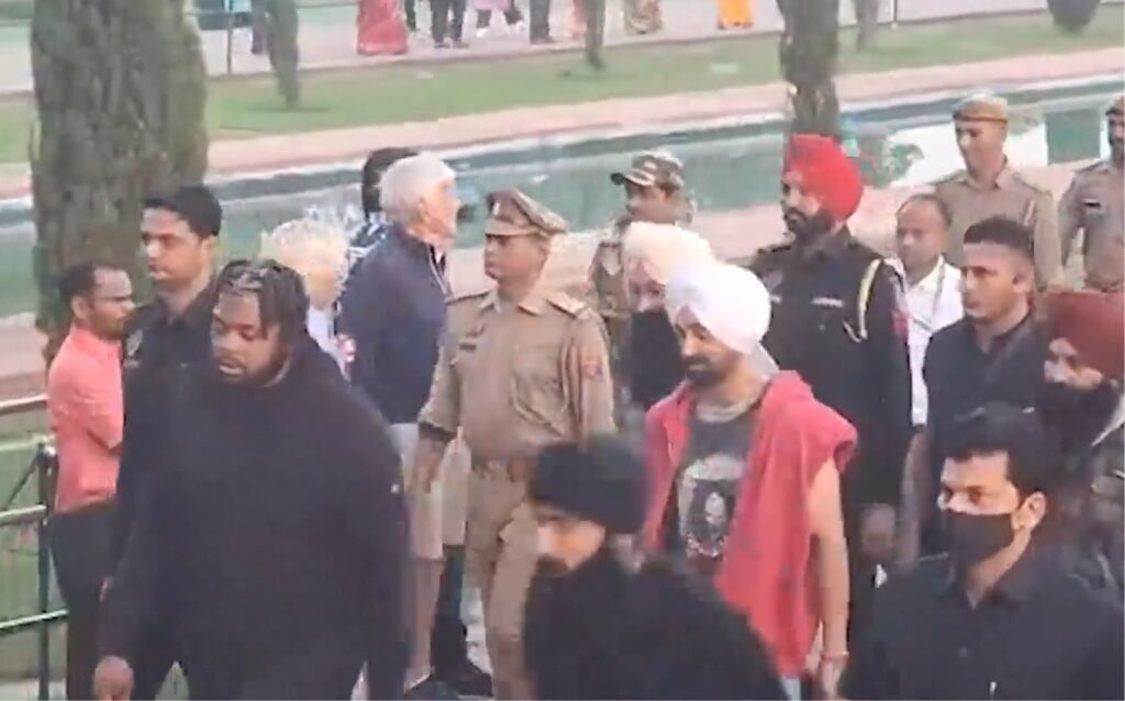 Diljit Dosanjh Explores Taj Mahal in Agra Before AURA INDIA Tour Stop in Delhi