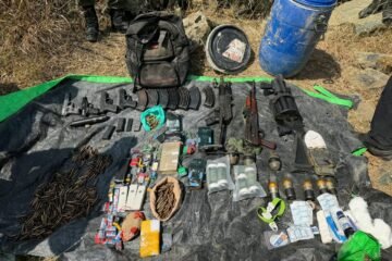 Arms, Ammunition and Explosives Cache Recovered During Search Operation in Sopore
