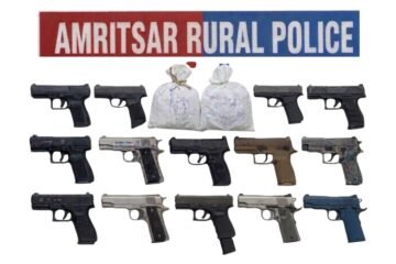 Amritsar Rural Police Bust Arms and Heroin Supply Networks; Seven Arrested, 14 Pistols and 20 Kg Heroin Seized