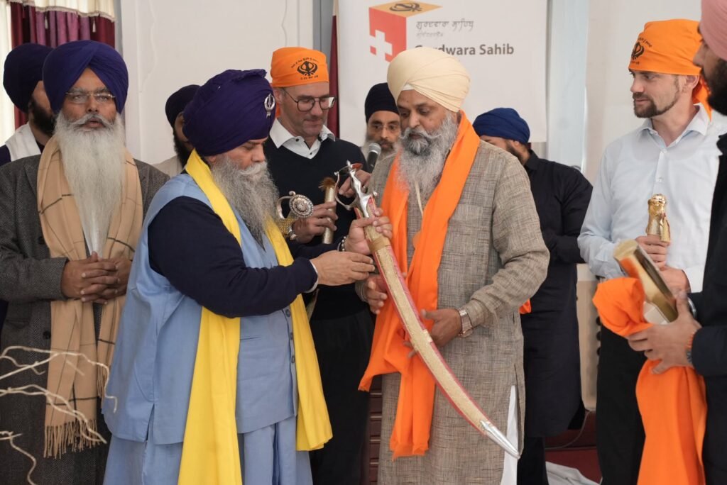 S. Ranjit Singh Masuta Honoured for Services to the Panth by Baba Balbir Singh Ji ‘96 Karori’ in the Presence of Prominent Swiss Leaders