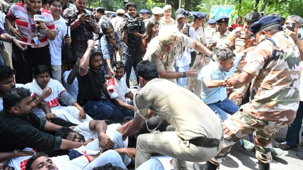Delhi Police Detain Hundreds During Protest Against CEC Gyanesh Kumar