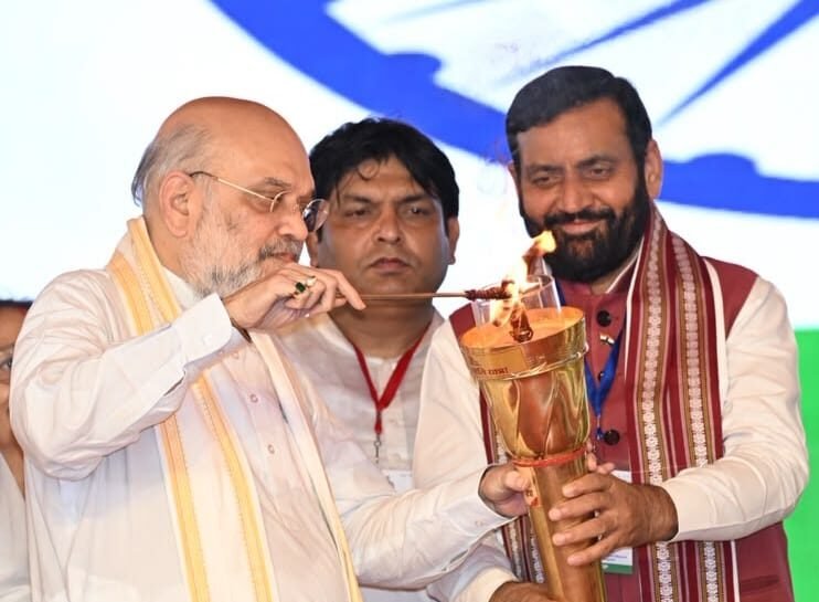 Amit Shah Flags Off ‘Viksit Bharat Sankalp Jyoti Yatra’ in Gurugram to Commemorate PM Modi’s 25 Years in Public Life
