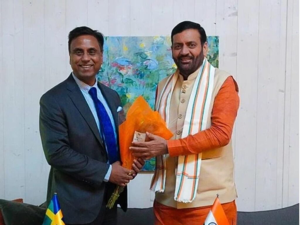Haryana CM Nayab Singh Saini Arrives In Sweden With High-Level Delegation; Investment Talks On October 15